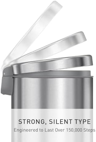 Compact stainless steel bathroom step trash can 4.5L — photo 3