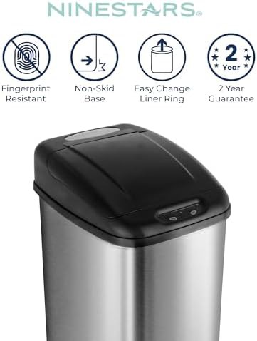 Ninestars original automatic motion sensor garbage can — photo 4