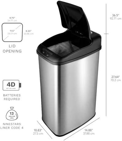 Ninestars original automatic motion sensor garbage can — photo 5