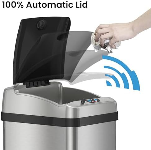 Sensor Kitchen Trash Can with AC Adapter — photo 3