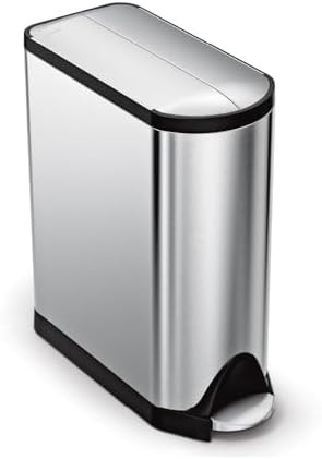 Butterfly lid kitchen step trash can 45L