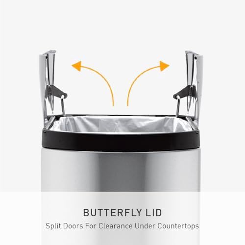 Butterfly lid kitchen step trash can 45L — photo 4