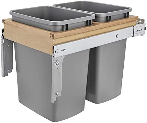 Top Mount Double Pullout 35 Qt Bin