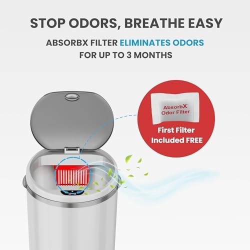 Round Stainless Steel Sensor Trash Can — photo 4