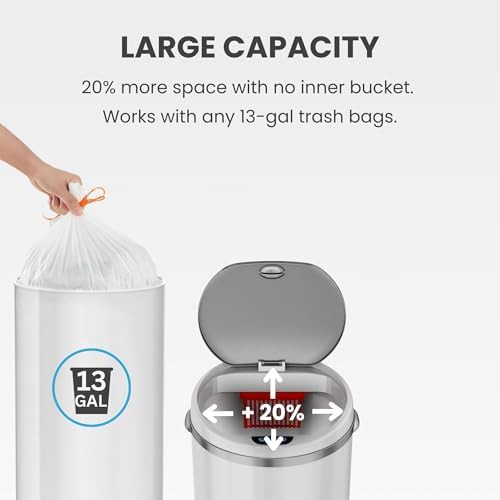 Round Stainless Steel Sensor Trash Can — photo 5