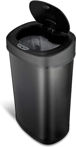 Ninestars black automatic motion sensor garbage can — photo 4