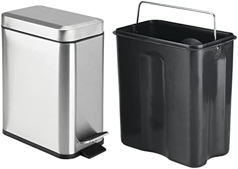 Mdesign stainless steel step wastebasket — photo 5