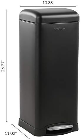 Charcoal black Betty step trash can — photo 4
