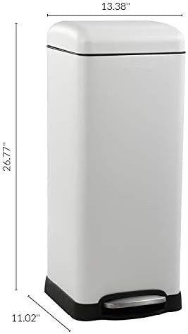 Cotton white Betty step trash can — photo 4