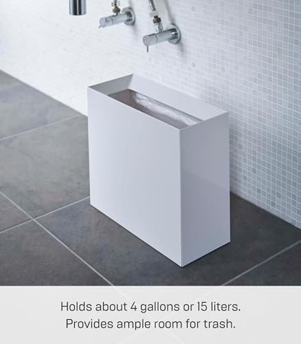 Tower wide plastic garbage basket with handle — photo 3