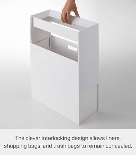 Tower wide plastic garbage basket with handle — photo 4