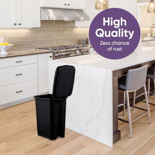 Slim Black Step On Kitchen Bin 6.5 Gallon — photo 5