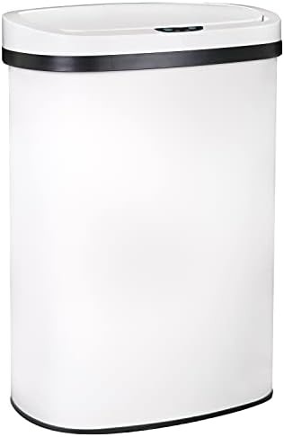 White stainless steel 13 gallon bin