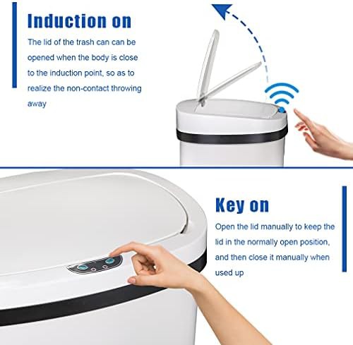 White stainless steel 13 gallon bin — photo 5