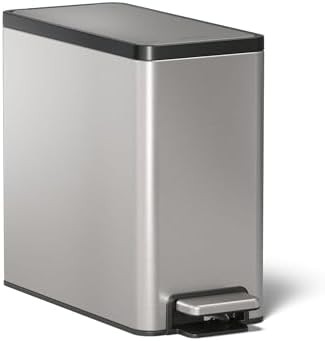 Kohler 2.5 gallon slim silver step can