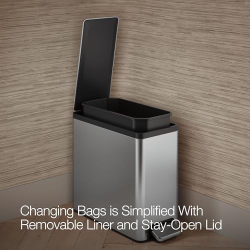 Kohler 2.5 gallon slim silver step can — photo 5