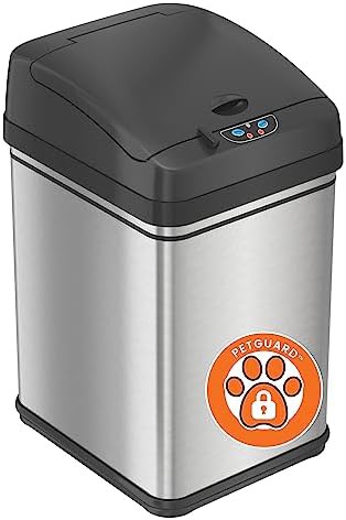 Stainless steel dog proof sensor kitchen trash can