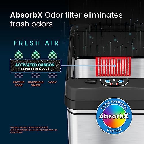 Stainless steel dog proof sensor kitchen trash can — photo 4