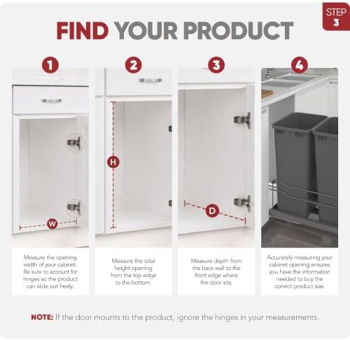 Large 50 Liter Double Pullout Bin — photo 4