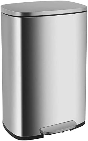 Stainless steel 50L pedal trash can — photo 4