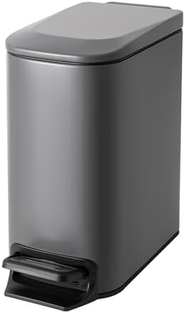 Cesun small gray step pedal slim trash can
