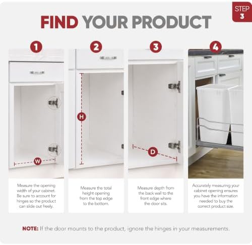 Chrome Double Pullout Soft Close Bin — photo 4
