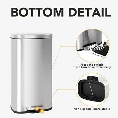 Fingerprint proof stainless steel 8 gallon bin — photo 5