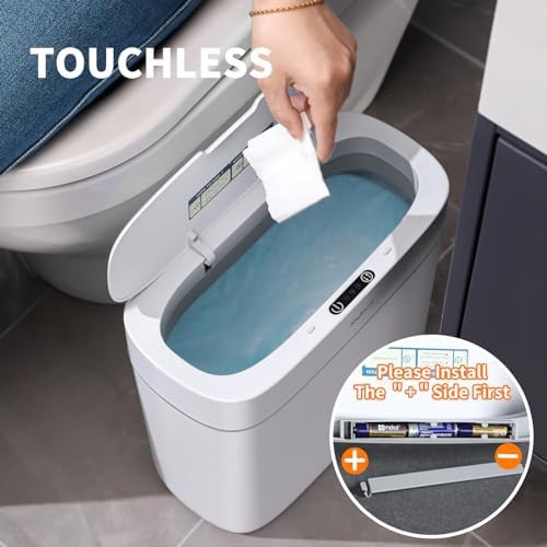 Joybos white 2.6 gallon sensor bin — photo 3