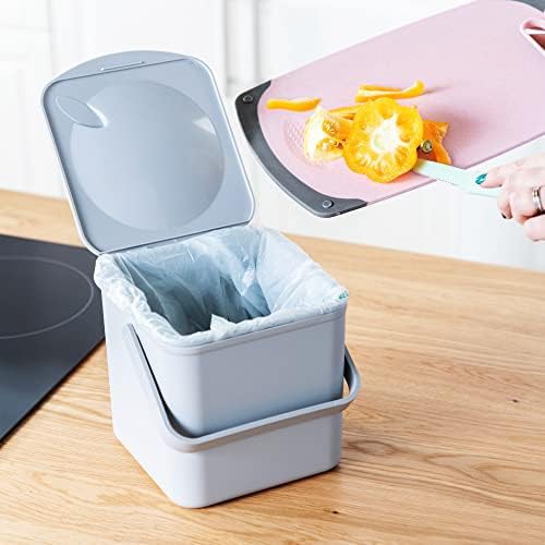 Light Grey Countertop Food Waste Caddy