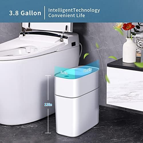 Joybos narrow motion sensor white bin — photo 3