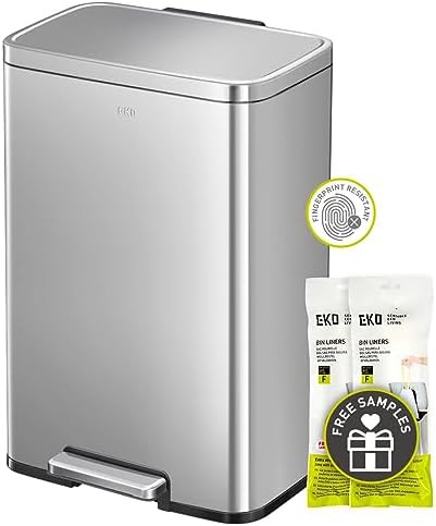 Madison matte stainless steel step trash bin