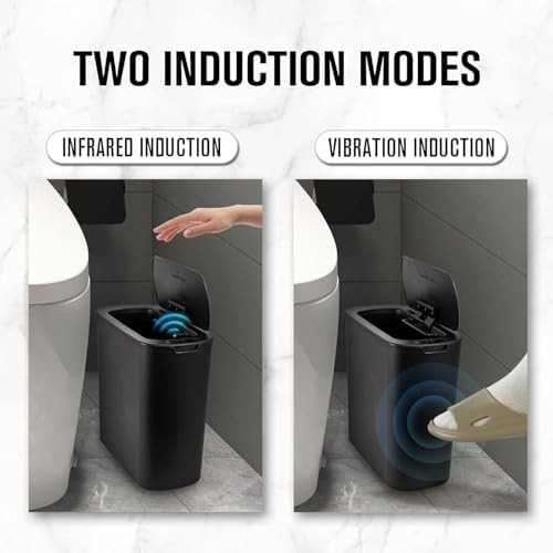 Cesun small black motion sensor slim trash can — photo 5