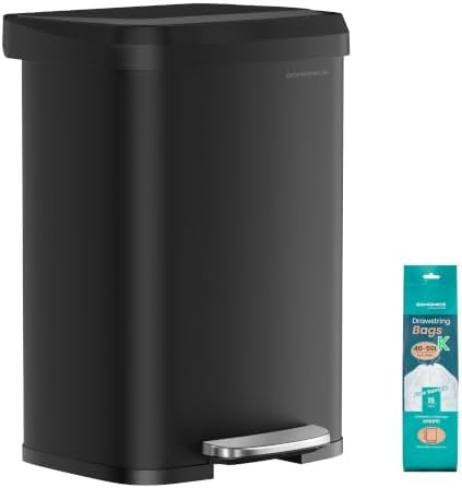 Brushed Stainless 13 Gallon Step Can