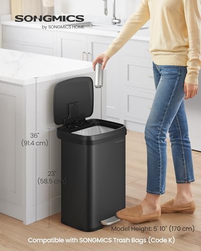 Brushed Stainless 13 Gallon Step Can — photo 3