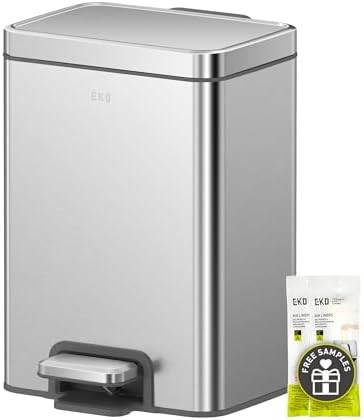 Madison brushed stainless small bathroom bin