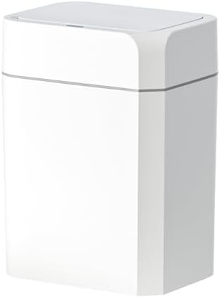 White waterproof motion sensor 3.5 gallon trash can