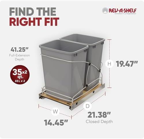 Double Pullout Trash Can with Soft Close — photo 3