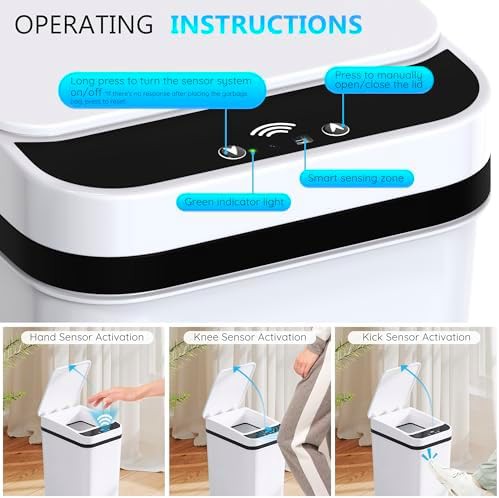 Automatic small bathroom motion bin — photo 4