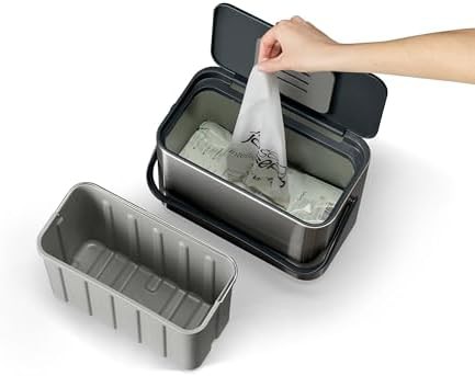Stainless Steel Food Compost Bin with Inner Bucket — photo 4
