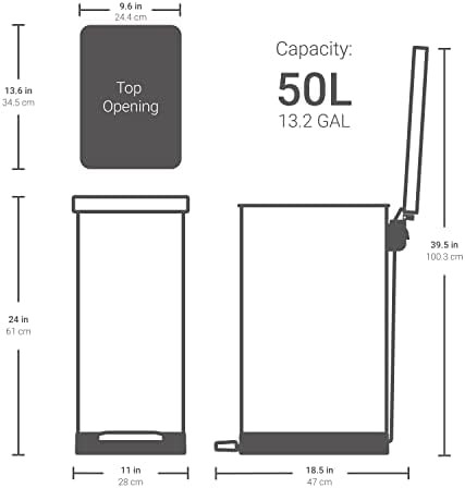 Heavy duty hands free slim trash can — photo 3