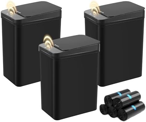 Freshlix bathroom trash can 3 pack