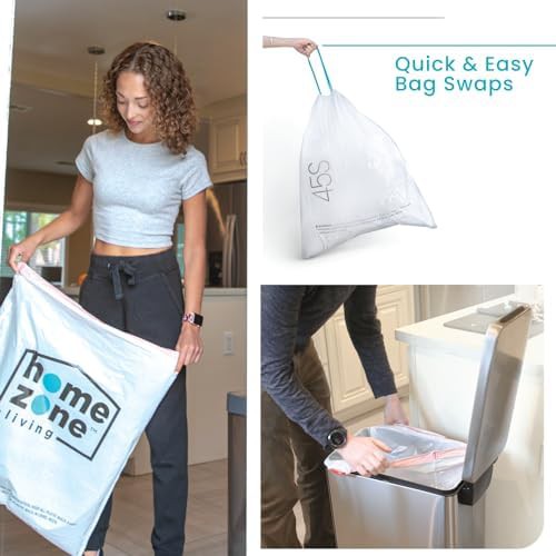 Home Zone Living 12 gallon slim step pedal bin — photo 4