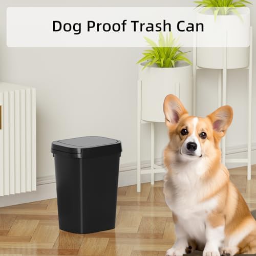 Matte black slim bathroom trash cans 3 pack — photo 4