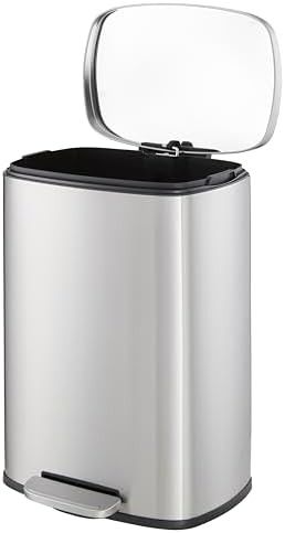 Stainless steel step pedal kitchen trash can — photo 4