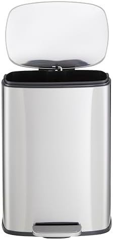 Stainless steel step pedal kitchen trash can — photo 5