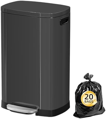 Titanium black 13 gallon step trash can