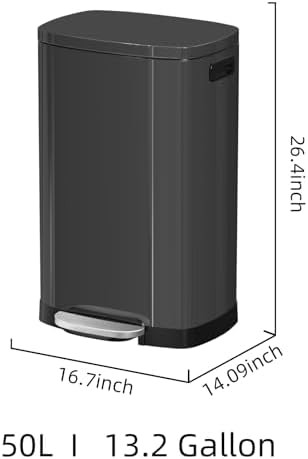 Titanium black 13 gallon step trash can — photo 3
