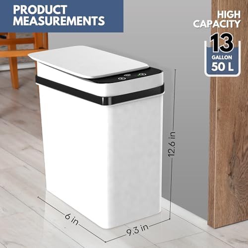 White Automatic Motion Sensor Waste Bin — photo 4