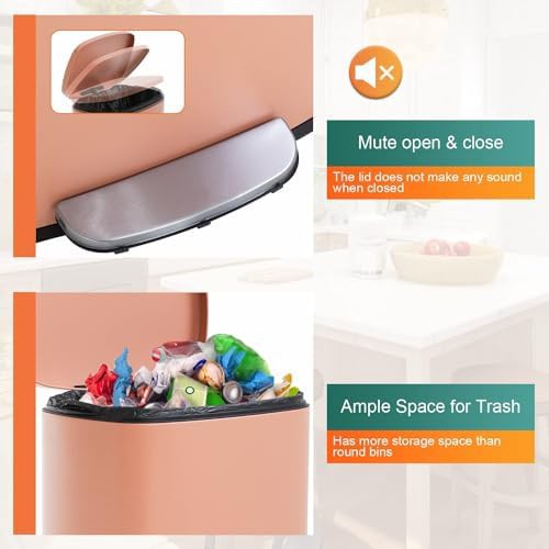 Fingerprint proof stainless 50L pedal bin — photo 3