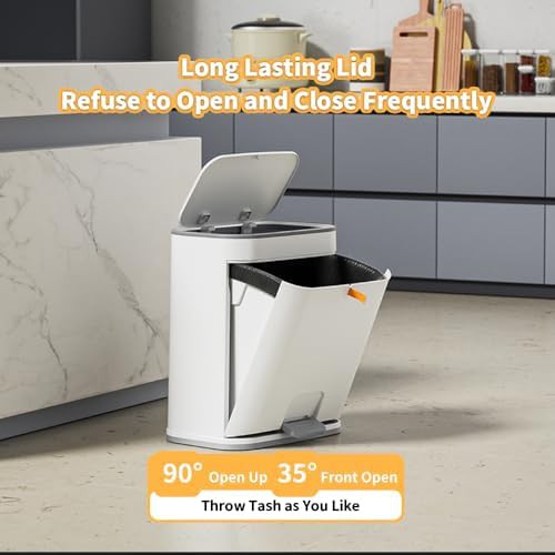 WanWanKa gold step pedal plastic garbage bin — photo 4